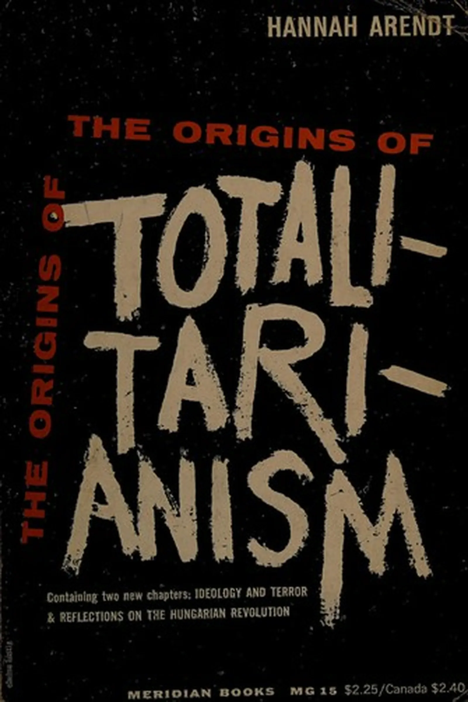 Book cover: The Origins of Totalitarianism by Hannah Arendt (1951)