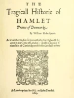 Book cover: Hamlet by William Shakespeare (1603)