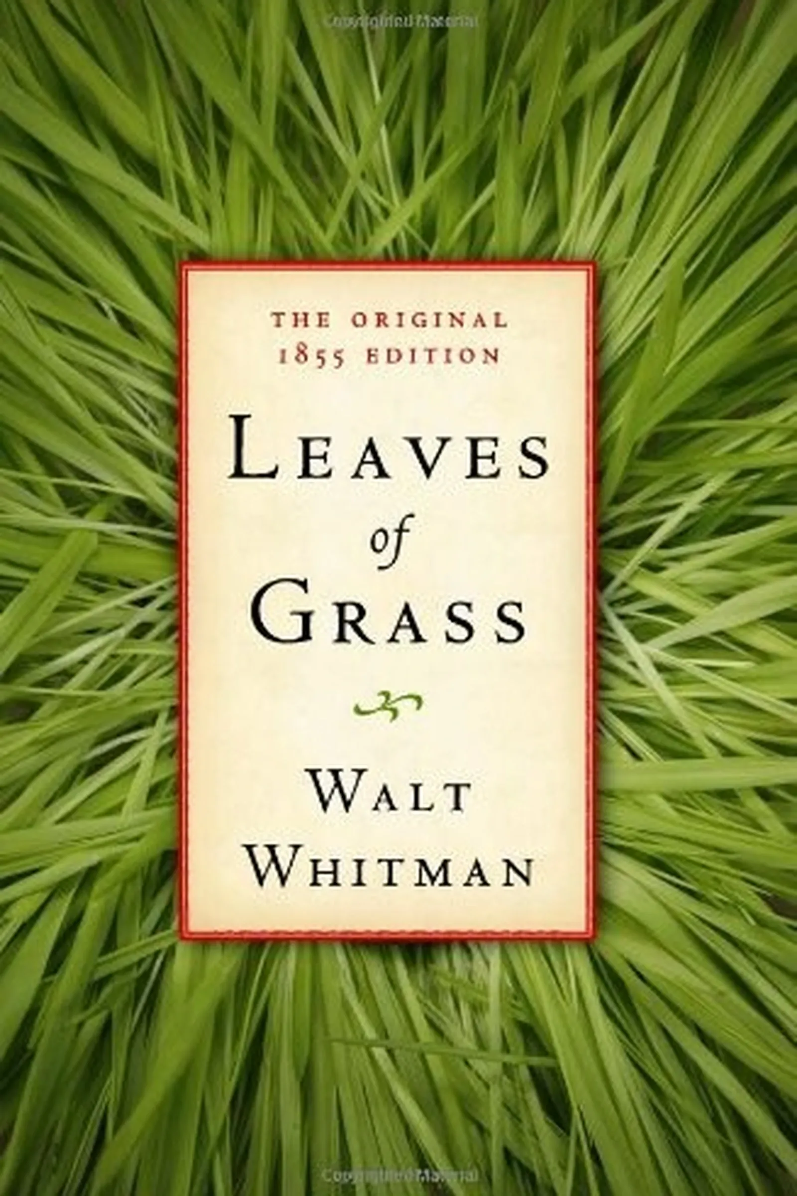 Book cover: Leaves of Grass by Walt Whitman (1855)